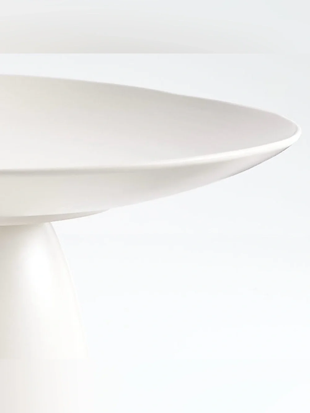 New! Crate&Barrel White Ceramic Pedestal Bowl